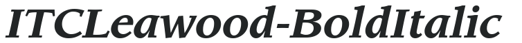 ITCLeawood-Bold Italic preview