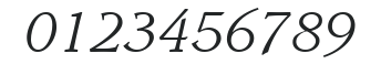 ITCLeawood-Book Italic numbers preview
