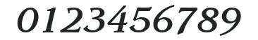 ITCLeawood-Medium Italic numbers preview