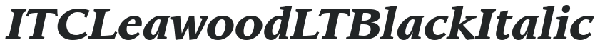 ITC Leawood LT Black Italic preview