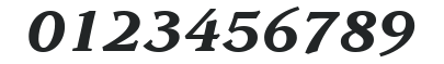 ITC Leawood LT Bold Italic numbers preview