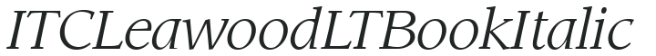 ITC Leawood LT Book Italic preview