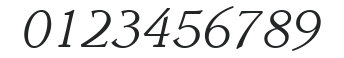 ITC Leawood LT Book Italic numbers preview