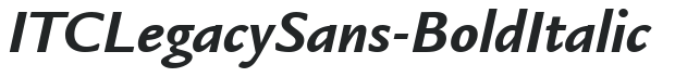 ITCLegacySans-Bold Italic preview