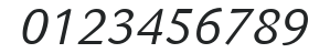 ITCLegacySans-Book Italic numbers preview