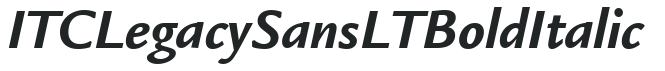 ITC Legacy Sans LT Bold Italic preview