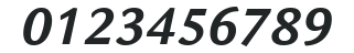 ITC Legacy Sans LT Bold Italic numbers preview