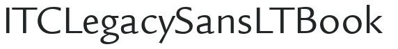 ITC Legacy Sans LT Book preview