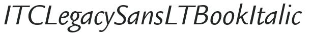ITC Legacy Sans LT Book Italic preview