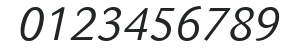 ITC Legacy Sans LT Book Italic numbers preview