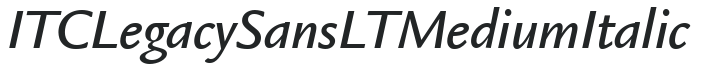 ITC Legacy Sans LT Medium Italic preview