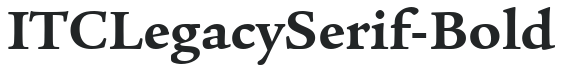 ITCLegacySerif-Bold preview