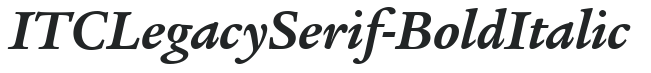 ITCLegacySerif-Bold Italic preview