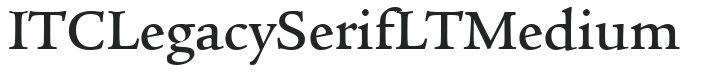 ITC Legacy Serif LT Medium preview