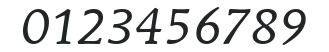 ITCMendozaRoman-Book Italic numbers preview