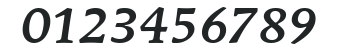 ITCMendozaRoman-Medium Italic numbers preview