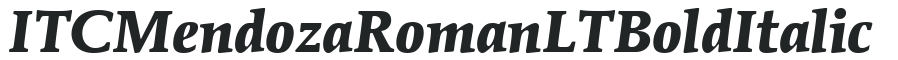 ITC Mendoza Roman LT Bold Italic preview