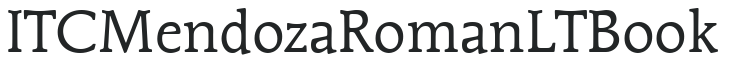 ITC Mendoza Roman LT Book preview