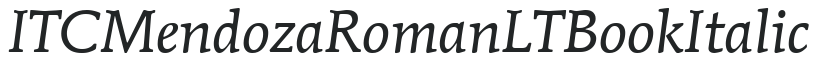 ITC Mendoza Roman LT Book Italic preview