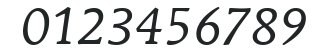 ITC Mendoza Roman LT Book Italic numbers preview