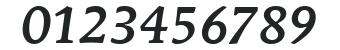 ITC Mendoza Roman LT Medium Italic numbers preview