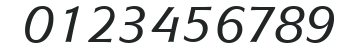 ITCMixage-MediumItalic numbers preview
