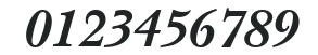 ITC New Baskerville LT Bold Italic numbers preview