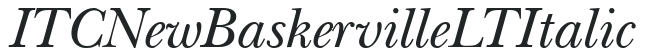 ITC New Baskerville LT Italic preview