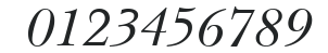 ITC New Baskerville LT Italic numbers preview