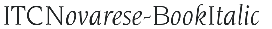 ITCNovarese-Book Italic preview