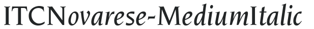 ITCNovarese-Medium Italic preview