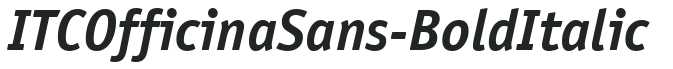 ITCOfficinaSans-Bold Italic preview