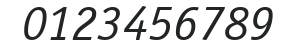ITCOfficinaSans-Book Italic numbers preview