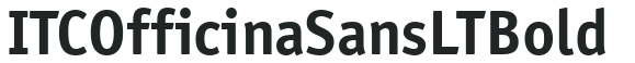 ITC Officina Sans LT Bold preview