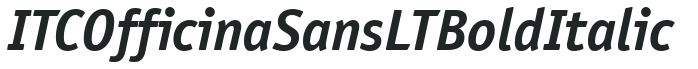 ITC Officina Sans LT Bold Italic preview