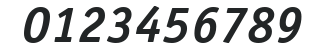 ITC Officina Sans LT Bold Italic numbers preview