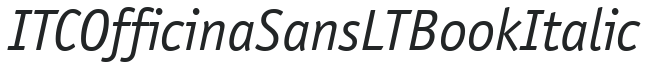 ITC Officina Sans LT Book Italic preview
