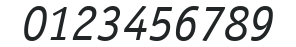ITC Officina Sans LT Book Italic numbers preview