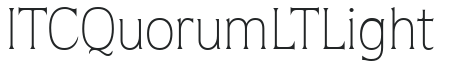 ITC Quorum LT Light letters preview