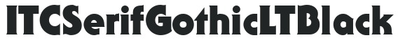 ITC Serif Gothic LT Black preview