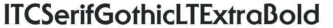ITC Serif Gothic LT Extra Bold preview