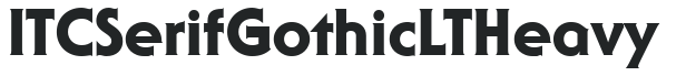 ITC Serif Gothic LT Heavy preview