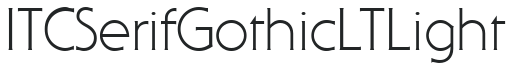 ITC Serif Gothic LT Light preview