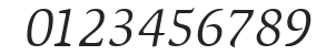 ITCSlimbach-Book Italic numbers preview