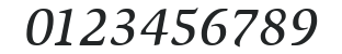 ITCSlimbach-Medium Italic numbers preview