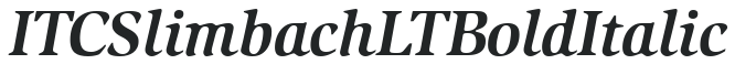 ITC Slimbach LT Bold Italic preview