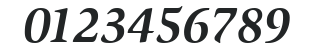 ITC Slimbach LT Bold Italic numbers preview