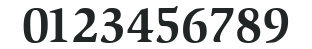 ITC Slimbach LT Bold numbers preview