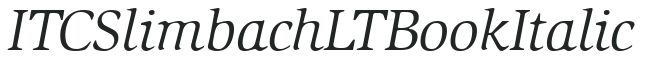 ITC Slimbach LT Book Italic preview