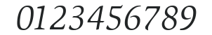ITC Slimbach LT Book Italic numbers preview